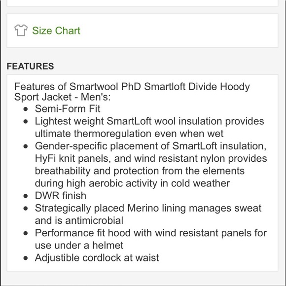Men’s Smartwool PHD Smartloft Divide Hoody Jacket - Picture 7 of 9